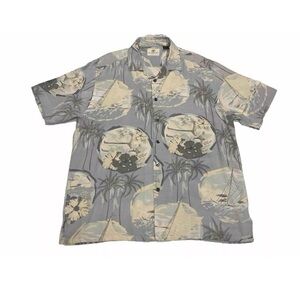 Paradise by Axis men’s 100% silk Hawaiian shirt large